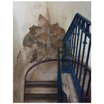 Nido de ratas en escalera - Rafael Cauduro