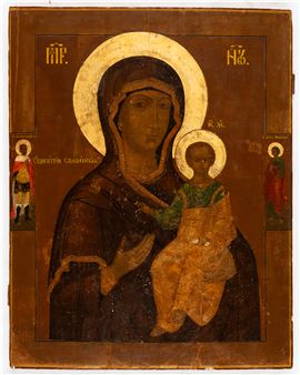 THE MOTHER OF GOD SMOLENSKAYA - Russian School, 19th Century