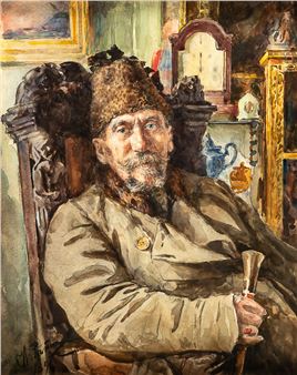 Portrait with interior - Ilya Repin