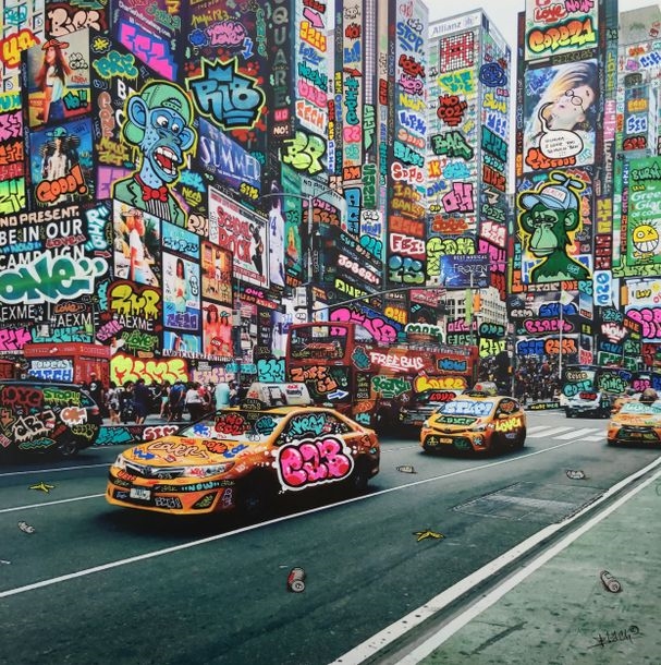 Artwork by Maxim Blachere, Free Bus, Made of Offset Lithograph On Beau - Lot