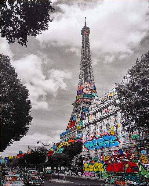 Artwork by Maxim Blachere, Eiffel Tower, Made of Offset Lithograph On Beaux-Art Paper