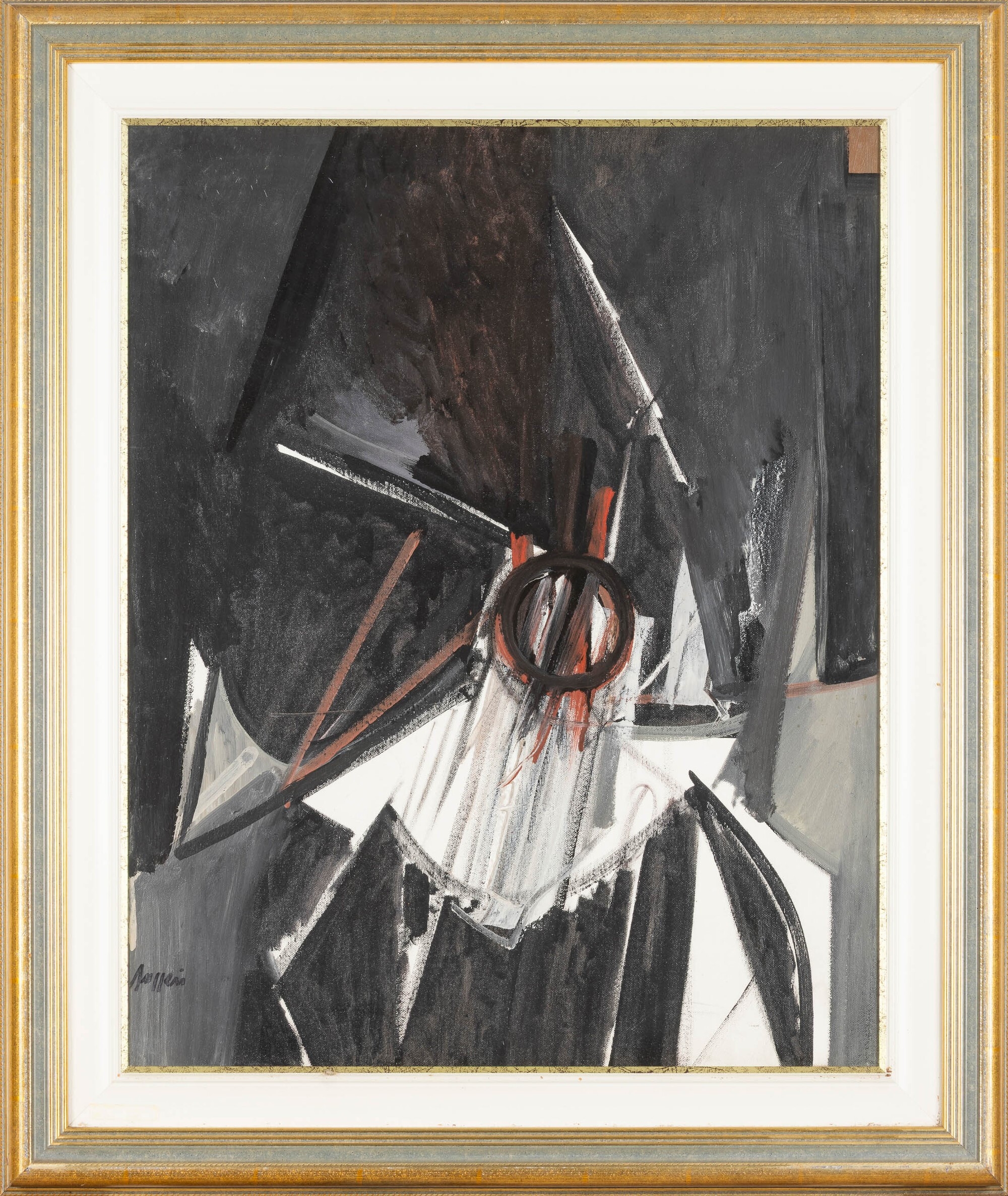 Artwork by Piero Ruggeri, Napoleone nero n. 4, 1970, Made of olio su tela