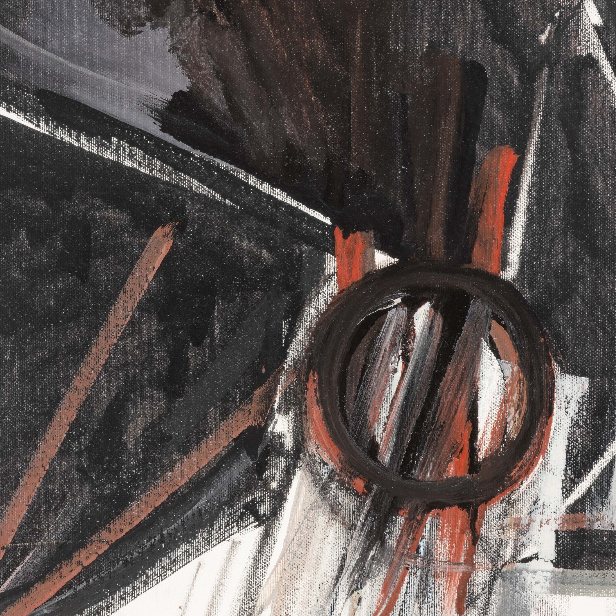 Artwork by Piero Ruggeri, Napoleone nero n. 4, 1970, Made of olio su tela