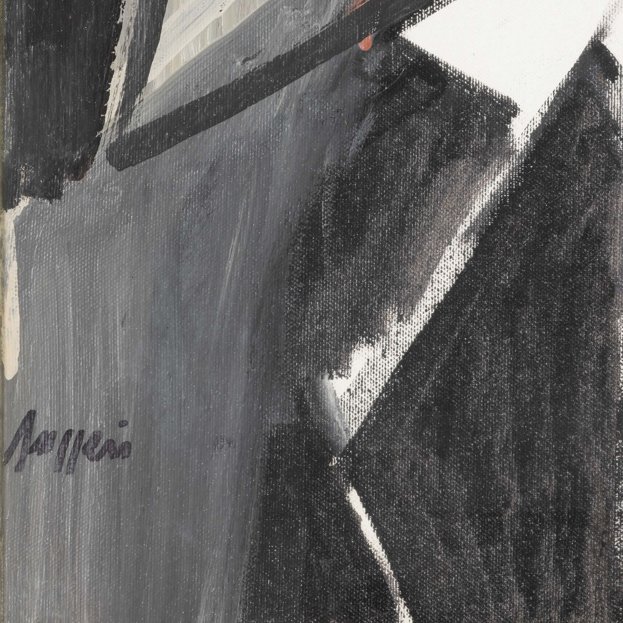 Artwork by Piero Ruggeri, Napoleone nero n. 4, 1970, Made of olio su tela