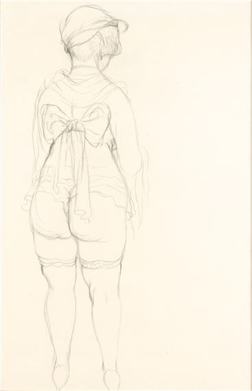 Stehender Halbakt von hinten, 1926, 1926 - George Grosz