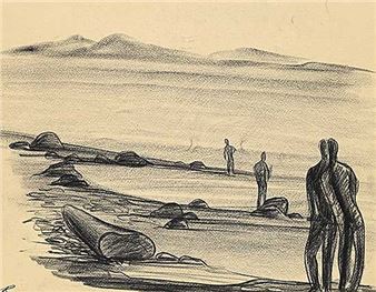 Untitled - Figures on the Beach - Clifford Foard Robinson