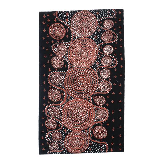 Emu Travelling Dreaming by Tim Leura Tjapaltjarri, 1972