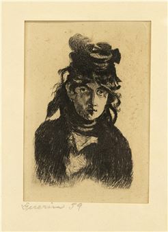 Portrait der frz. Impressionistin Berthe Morisot - Édouard Manet