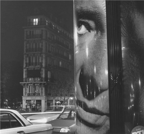 Johnny Hallyday poster on a Morris column, Paris, c. 1990 by Michel Cabaud, c. 1990