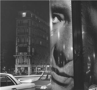 Johnny Hallyday poster on a Morris column, Paris, c. 1990 - Michel Cabaud