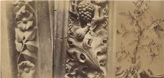 Study of sculpture, portrait of religious sculpture, "Chartres XIIe siècle", "Vierge XIVe siècle, Gassicourt", "Goussainville, Saint-Nicolas", "Abbaye Retable - Eugène Atget