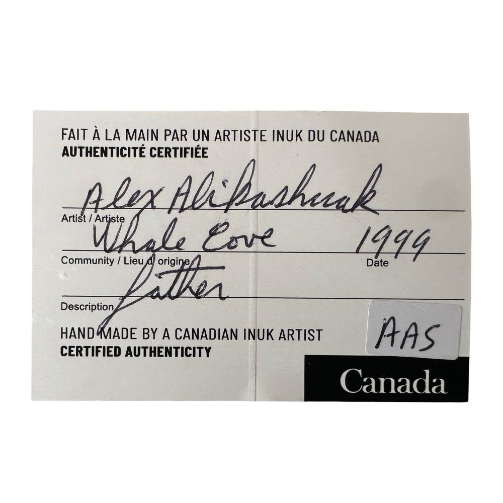 Artwork by Alex Alikashuak, Father, Made of Serpentine Stone