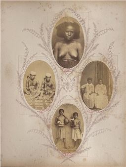 Album featuring numerous portraits of Kanaks and islanders and landscapes of New Caledonia, 1860-1870 - Allan Hughan