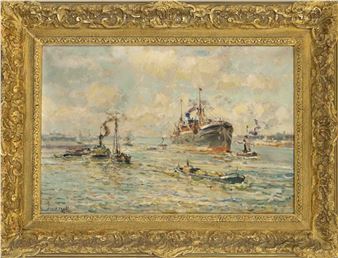 impressionistische Hafenpartie - Jan Evert Moll