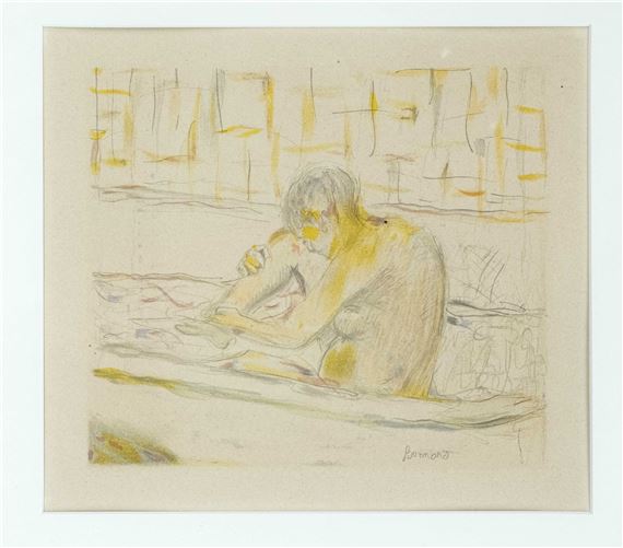 Femme assise dans sa baignoire - Pierre Bonnard