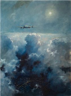 Pan Am Constellation by Moonlight - Eric Sloane