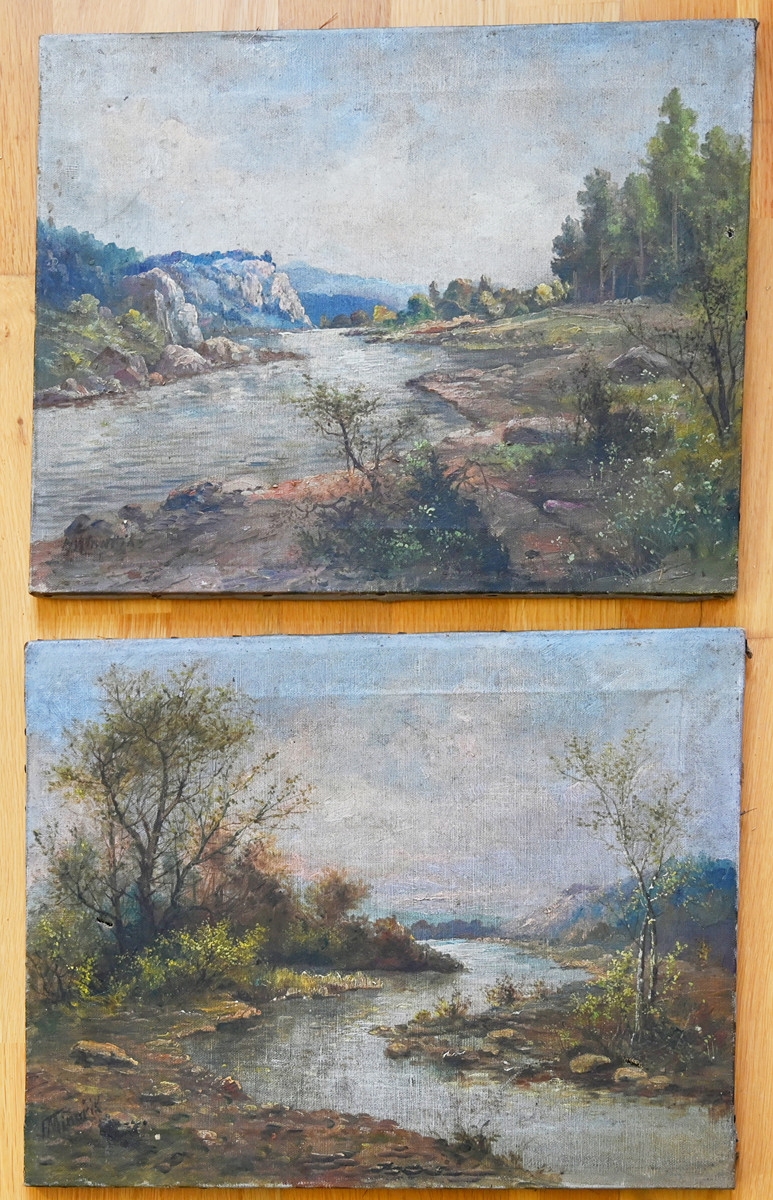 Artwork by František Minarík, romantická krajina, Made of oil on canvas