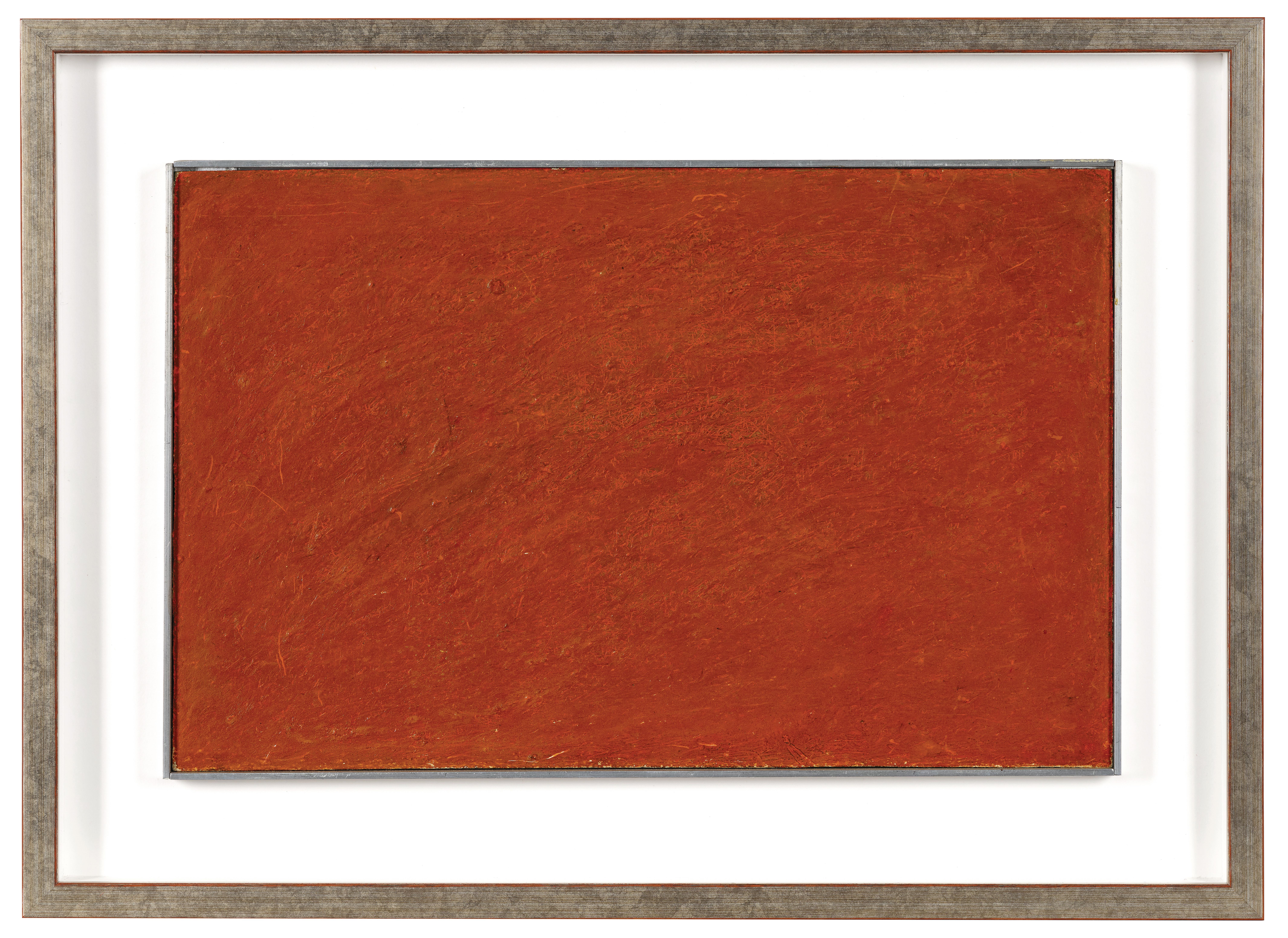 Artwork by Arnulf Rainer, Total Repainting in red (Zumalung, Made of Oil On Hardboard