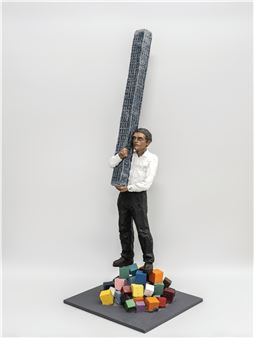 Mann mit Turm - Stephan Balkenhol