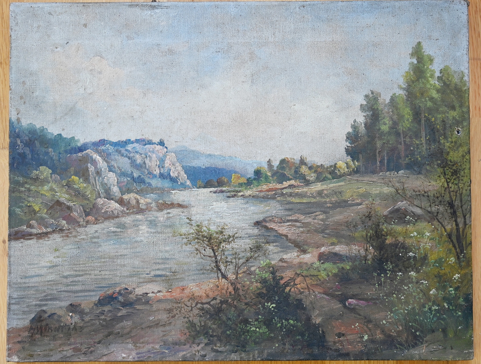 Artwork by František Minarík, romantická krajina, Made of oil on canvas