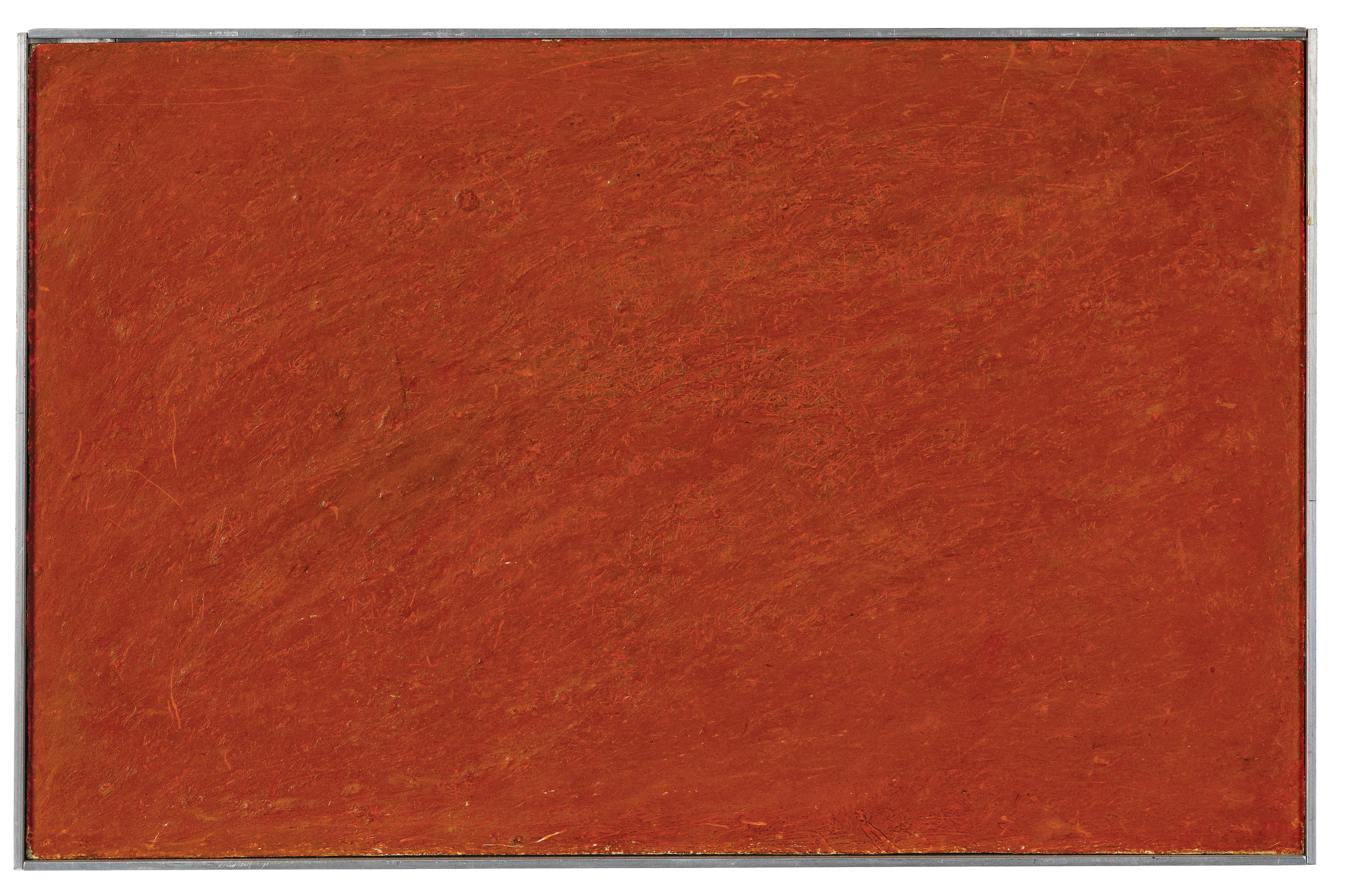 Artwork by Arnulf Rainer, Total Repainting in red (Zumalung, Made of Oil On Hardboard