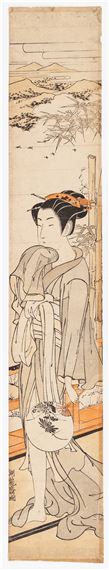 Lady in summer kimono - Isoda Koryusai