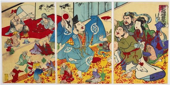 Kawanabe Kyosui | Seven Lucky Gods Celebrate the Year of the Rabbit ...