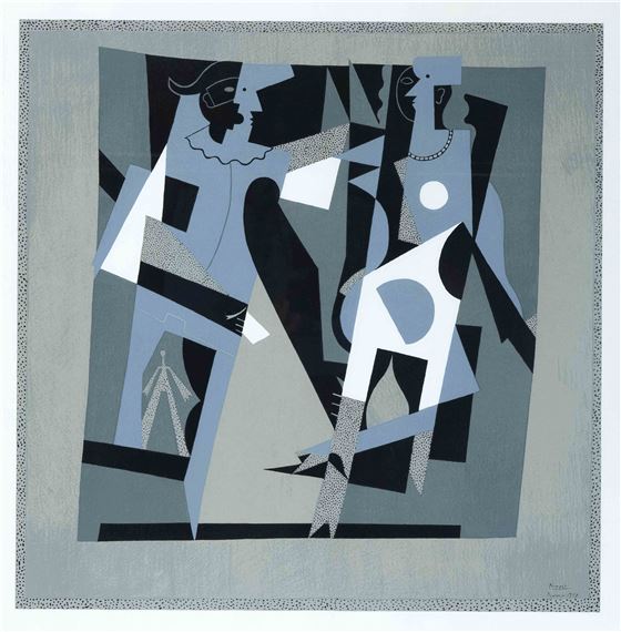 Arlequin et femme au collier - Pablo Picasso