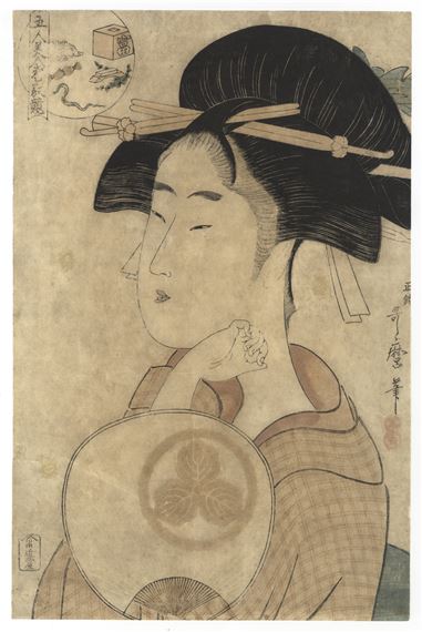 Comparison of Charm of Five Beauties, Tomimoto Itsutomi - Kitagawa Utamaro
