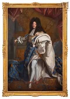 Portrait de Louis XIV, roi de France et de Navarre, en costume de sacre, en pied - Hyacinthe Rigaud
