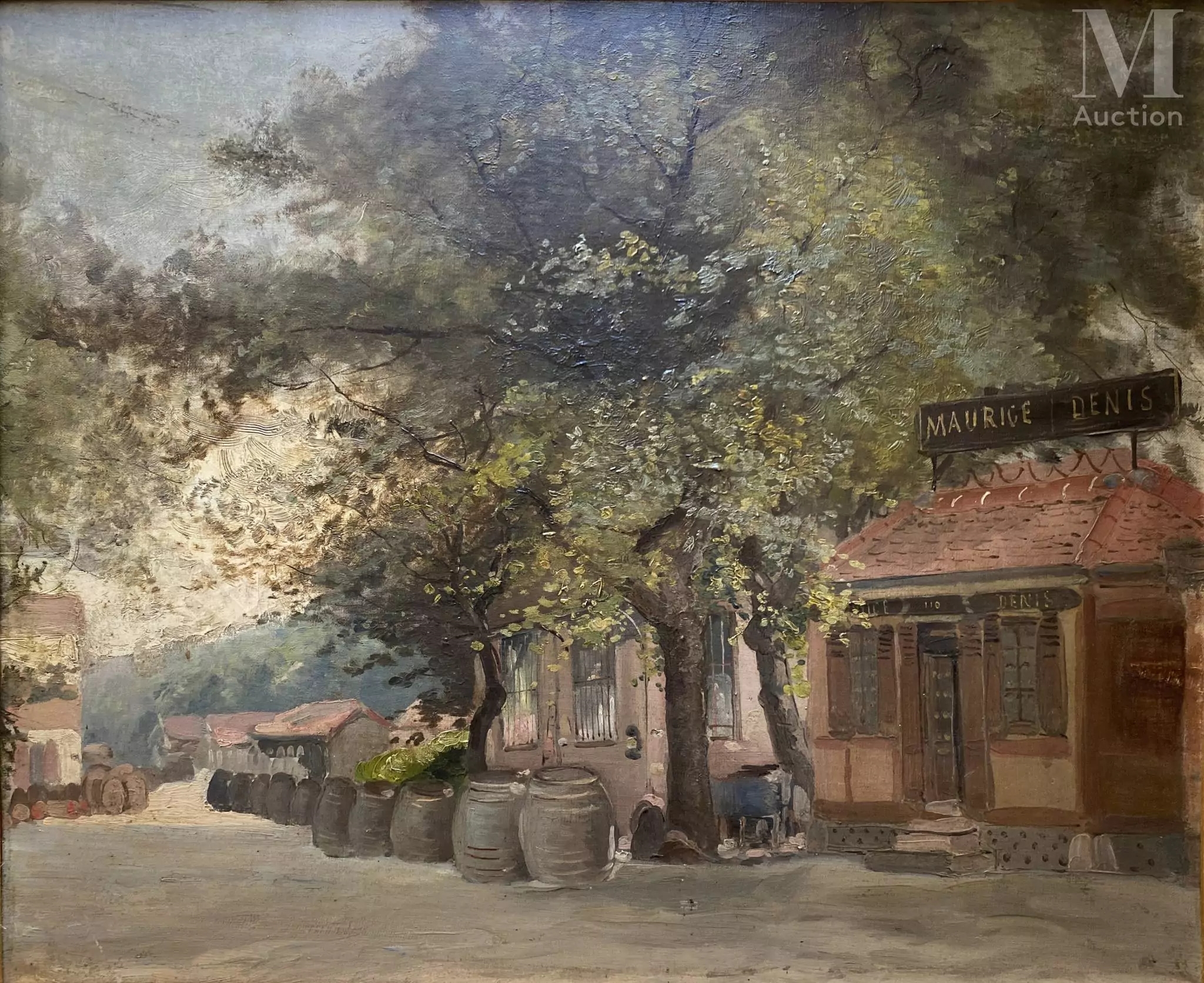 Artwork by Maurice Denis, L’échoppe du marchand de vins, Made of oil on canvas