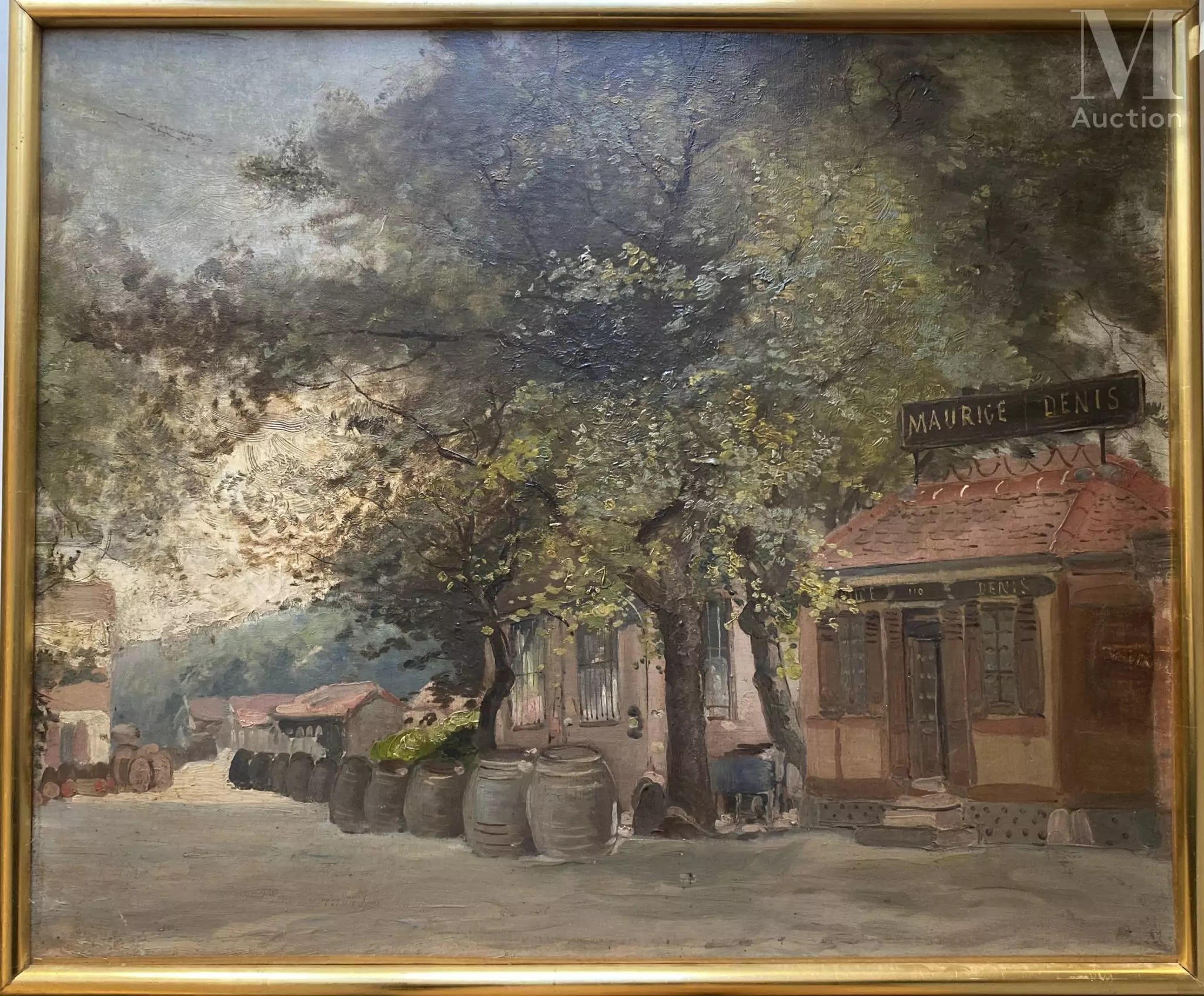 Artwork by Maurice Denis, L’échoppe du marchand de vins, Made of oil on canvas