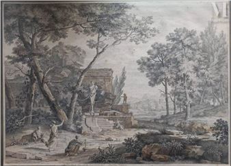 Femmes apportant des offrandes - Jan van Huysum