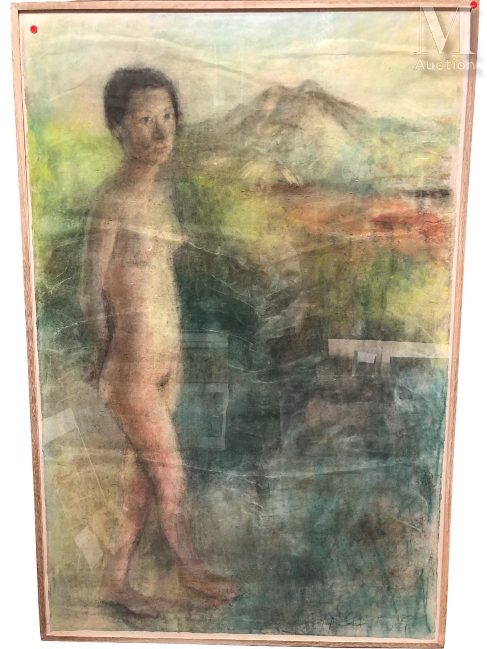 Artwork by Yim Setaik, Portrait d'une jeune de pied, Made of watercolor on paper