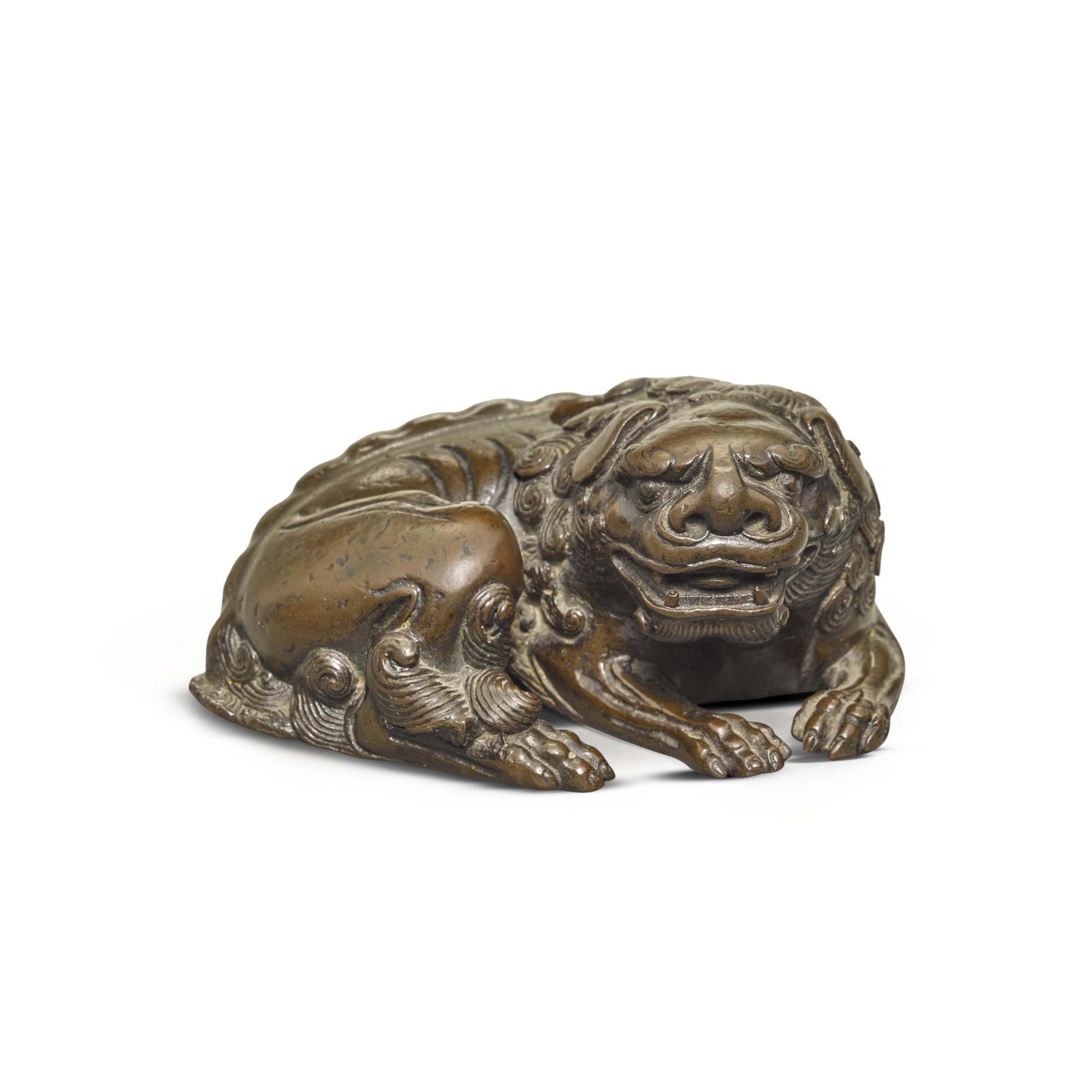 Artwork by Chinese School, A 'lion' water dropper, Made of Bronze
