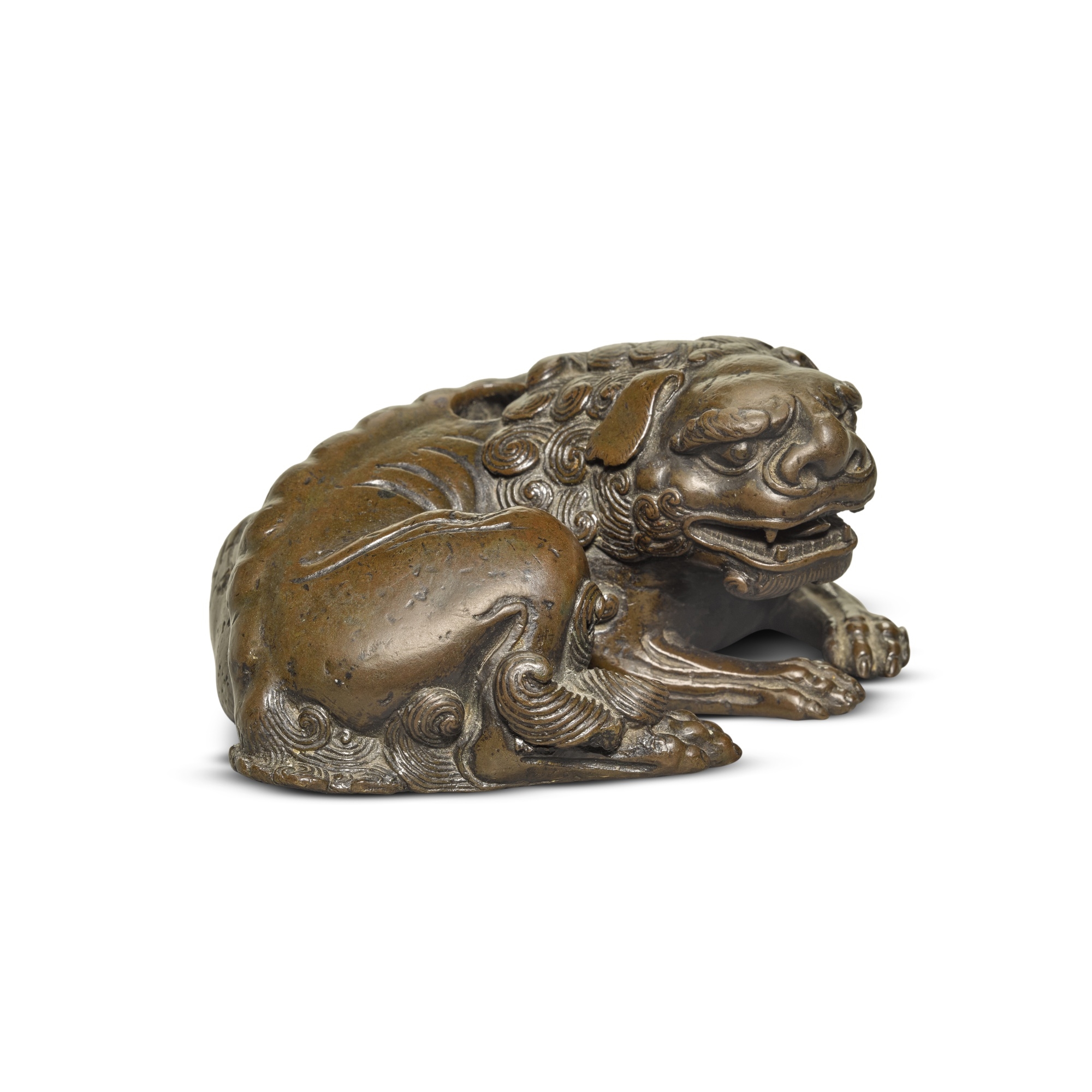 Artwork by Chinese School, A 'lion' water dropper, Made of Bronze