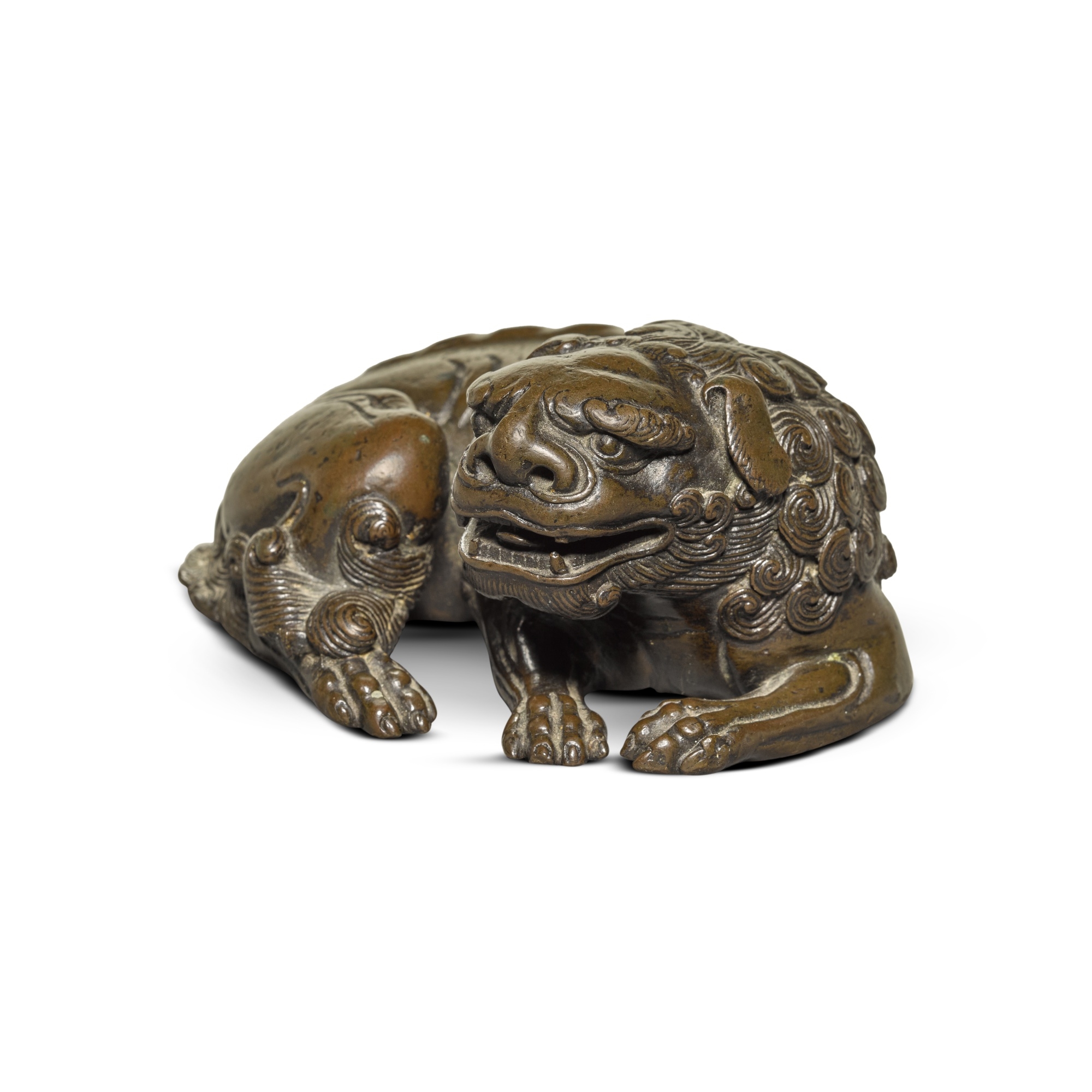 Artwork by Chinese School, A 'lion' water dropper, Made of Bronze