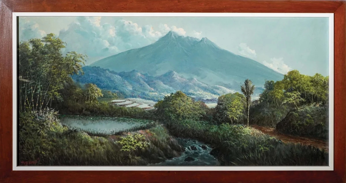Artwork by Soekardji, Landscape, Made of Oil On Canvas