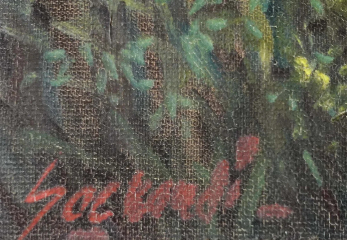 Artwork by Soekardji, Landscape, Made of Oil On Canvas