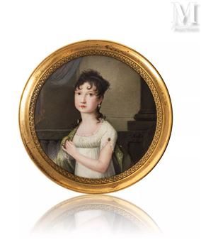 Portrait de Maria Carlotta Luisa La Grua Godoy de Branciforte à l'âge de dix ans - Francesco Nicke