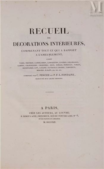 Recueil de décorations intérieures - Charles Percier