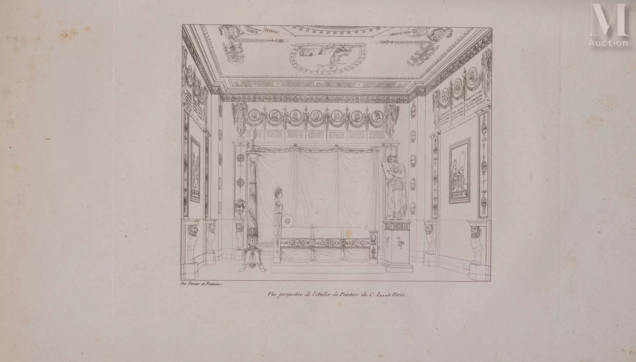 Artwork by Charles Percier, Recueil de décorations intérieures, Made of Engraved Plates