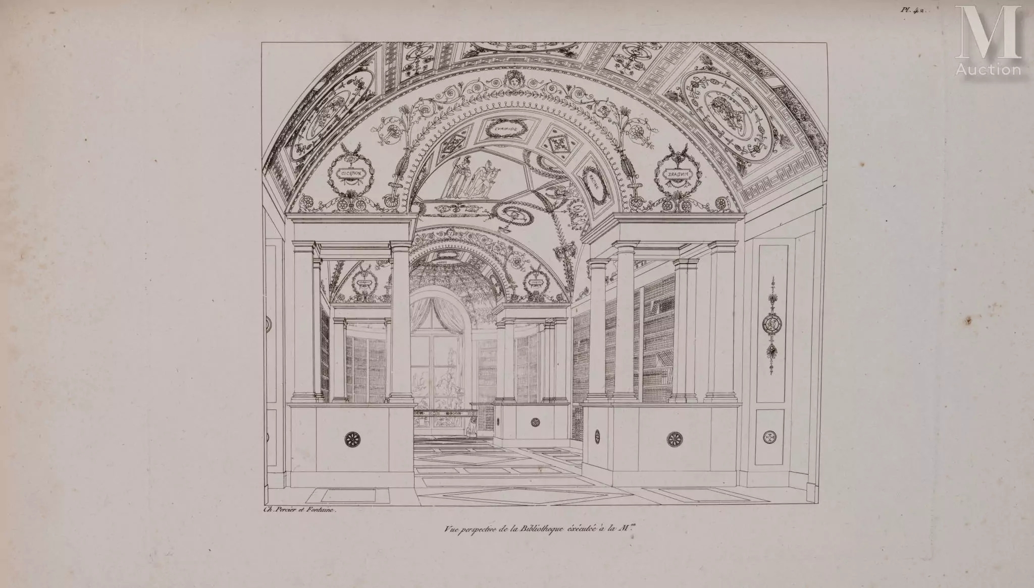 Artwork by Charles Percier, Recueil de décorations intérieures, Made of Engraved Plates