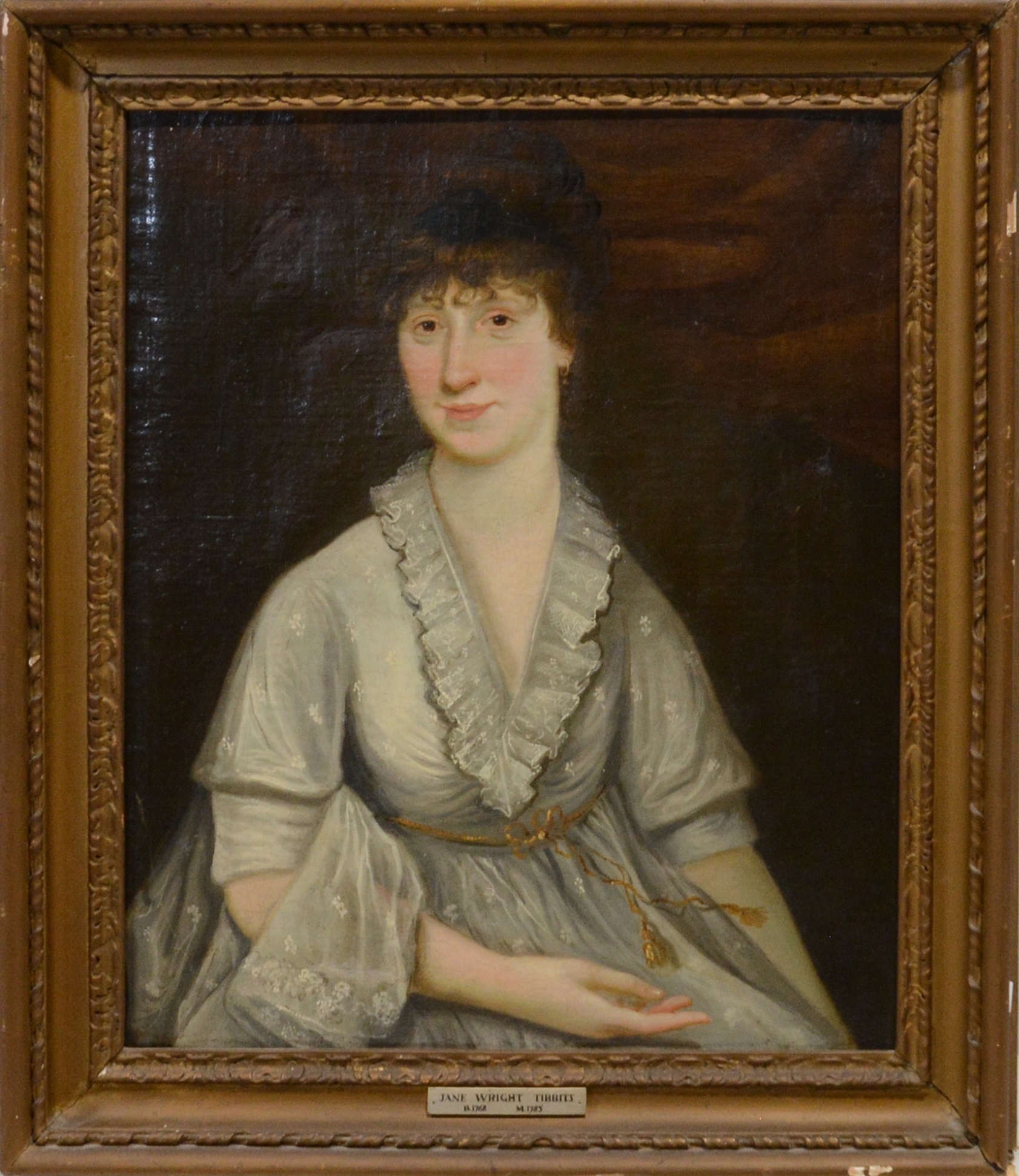 Artwork by English School, pair of portraits, William and Jane Wright Tibbits, Made of Oil On Canvas