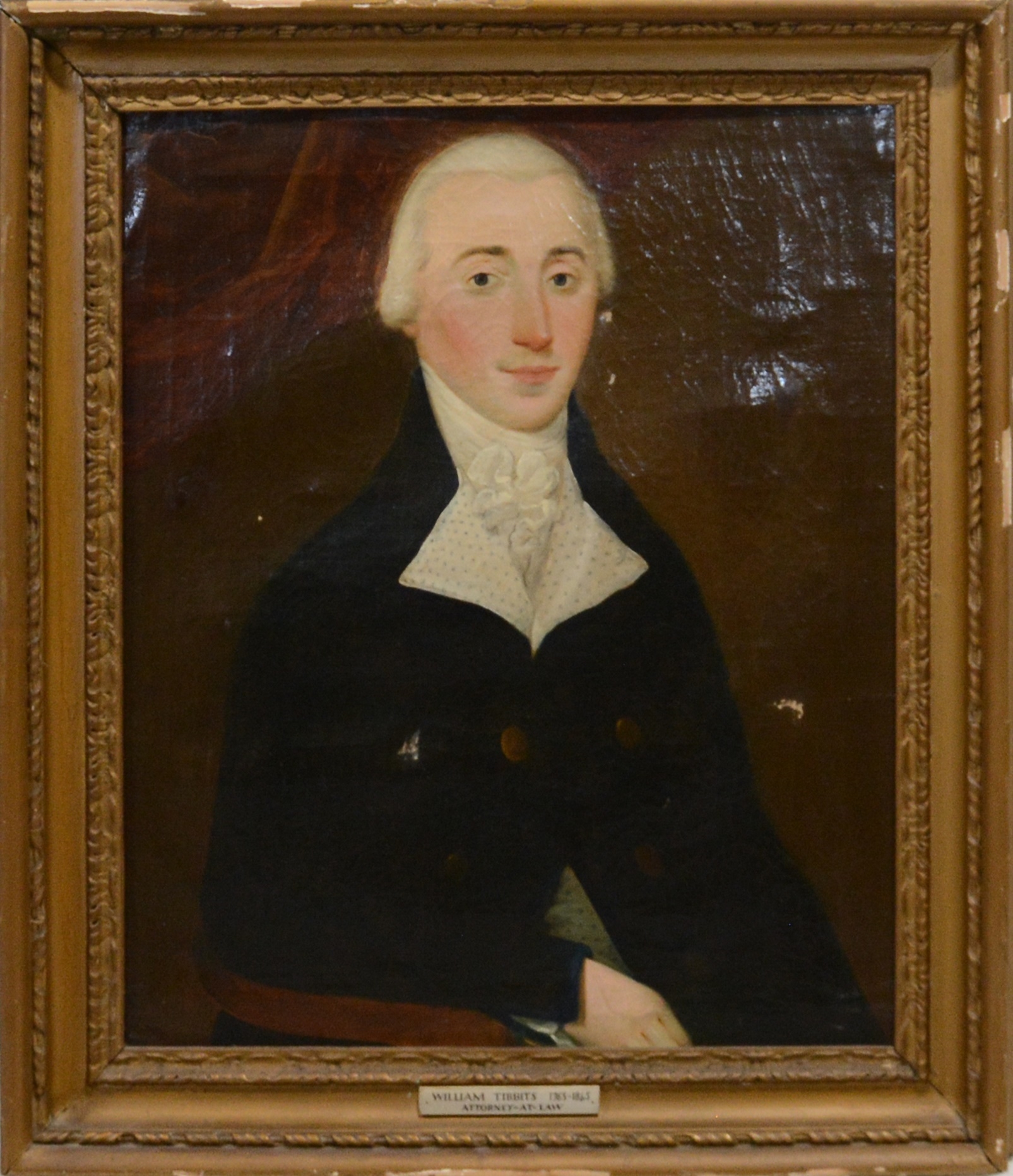 Artwork by English School, pair of portraits, William and Jane Wright Tibbits, Made of Oil On Canvas