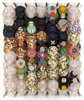 Paper Discs Stand In for Brushstrokes in Jacob Hashimoto’s Structural, Layered Works