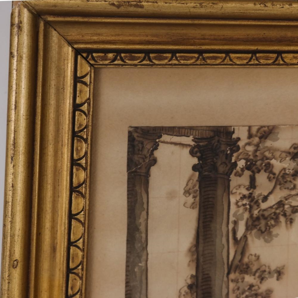 Artwork by Francesco Guardi, Landscape Study, Made of Ink On Paper