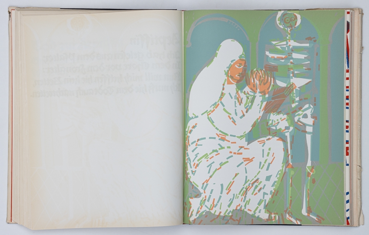 Artwork by HAP  Grieshaber, Totentanz von Basel, Made of color woodcut