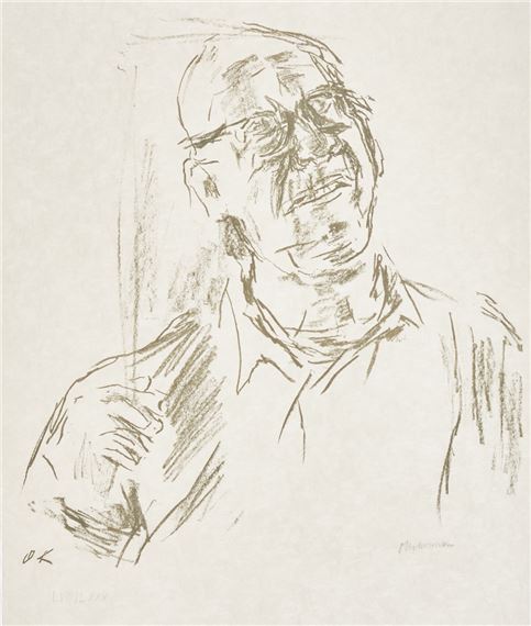 Selbstbildnis mit Brille - Oskar Kokoschka