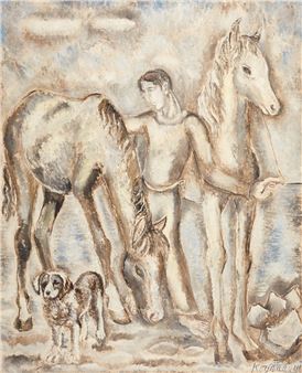 Mann mit Pferden - Sei Koyanagui